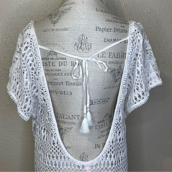 Victoria’s Secret Crochet Lace Swim Coverup White Size Small - Picture 8 of 16